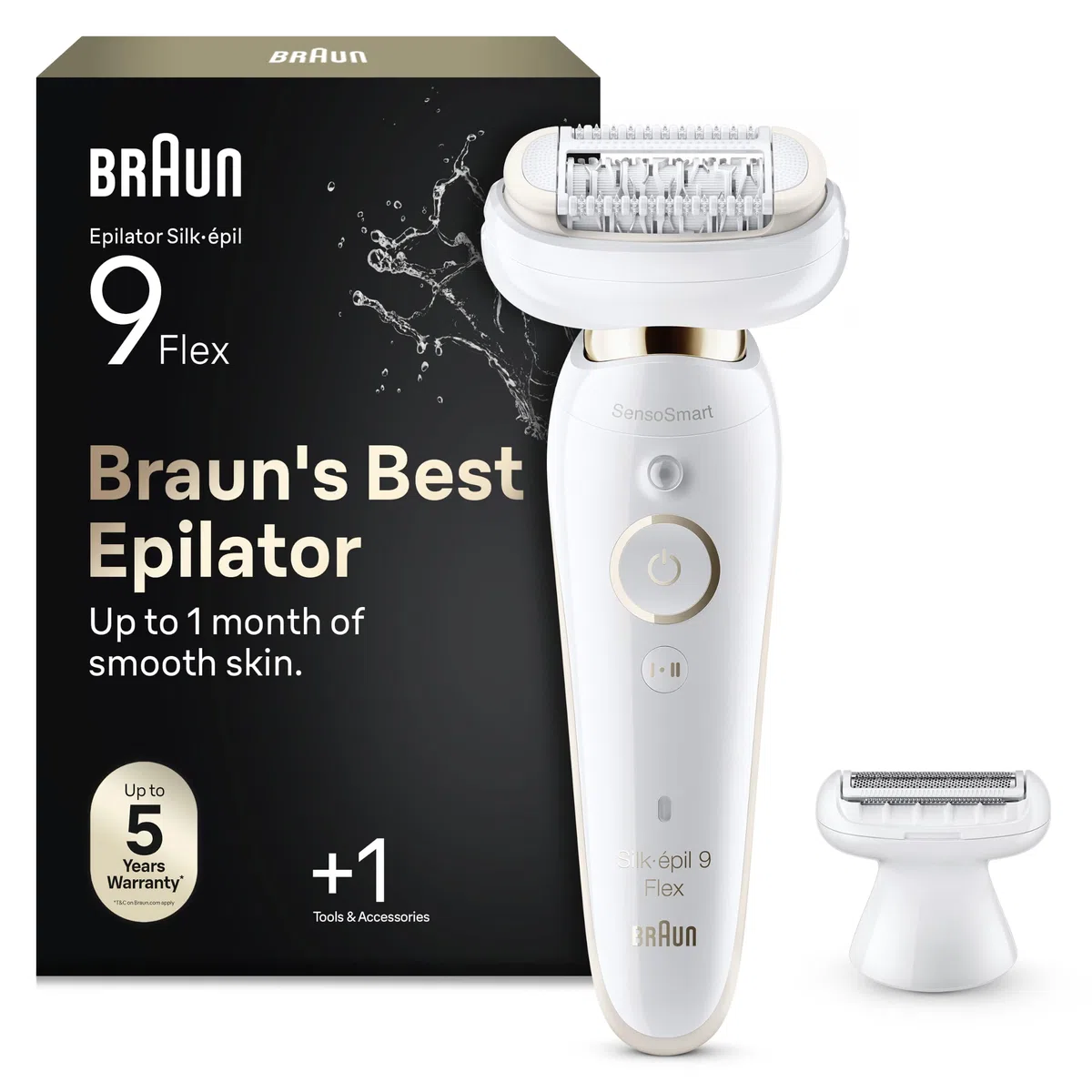 Braun Silk-épil 9, Depilatore Donna, Epilatore Elettrico Donna, Rimozione Duratura Dei Peli, Epilazione Wet & Dry, Rulli Massaggianti, Rasoio Donna, Guanto Refrigerante, Idea Regalo, 9-735 Bianco