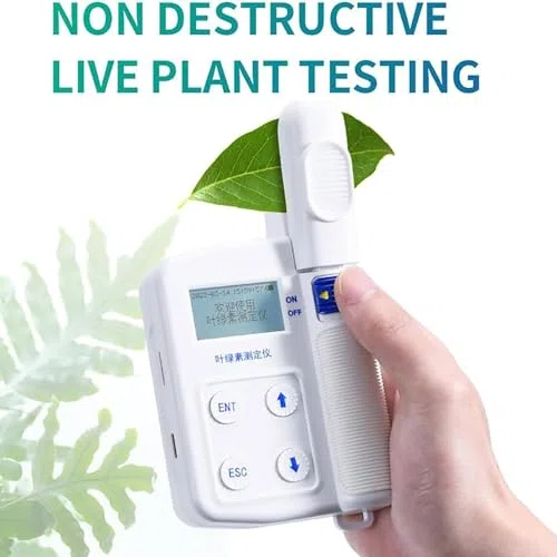 Compteur de chlorophylle portable, haute précision 0,0-99,9 SPAD, mesure rapide 0,8 s, stockage de 16 Go, pour analyse des plantes