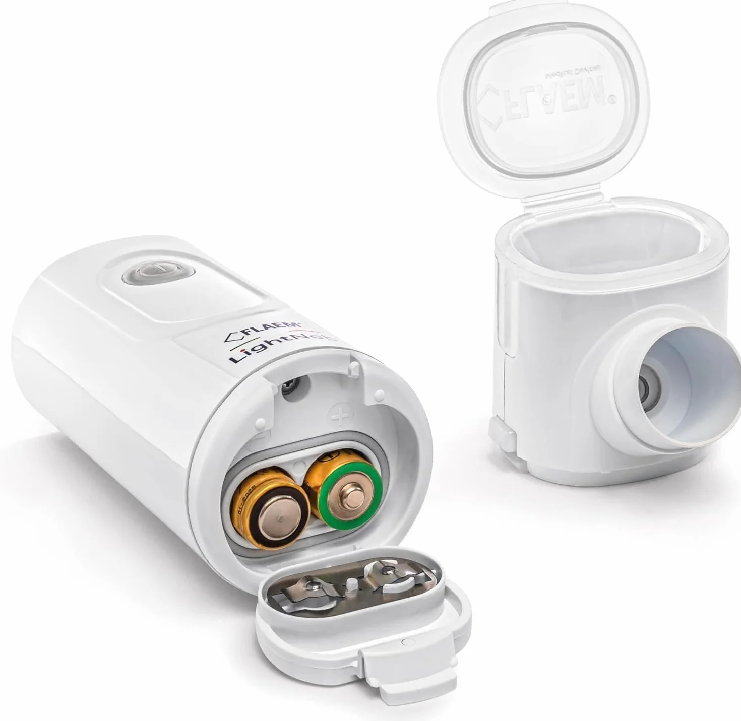 Flaem, Light Neb, Portable, Silencieux, Léger, Ergonomique et de Poche, Aérosol pour Voies Respiratoires Basses, Machine Aérosol Certifiée pour Adultes et Enfants avec Masques Soft Touch