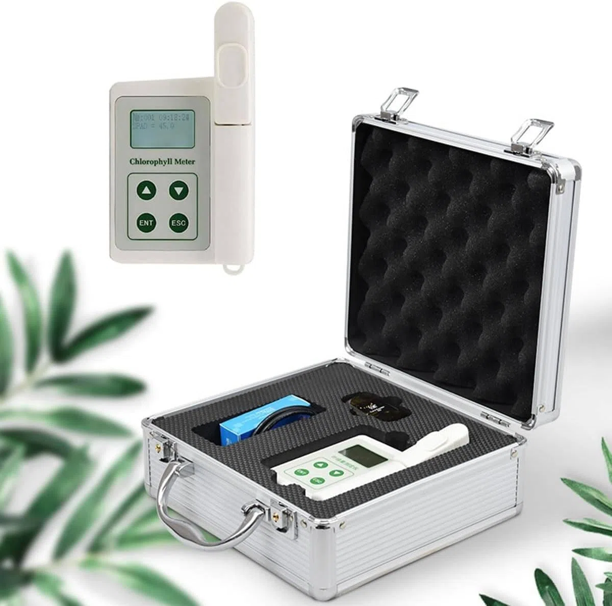 Compteur de chlorophylle pour la surveillance de la température des feuilles et la mesure précise de SPAD, idéal pour l'agriculture et la recherche scientifique