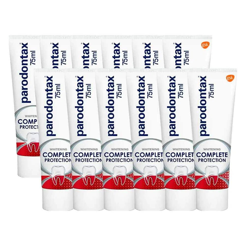 Parodontax Protection complète Blanchiment Dentifrice quotidien | anti-saignement des gencives 75 ml - 12 pack