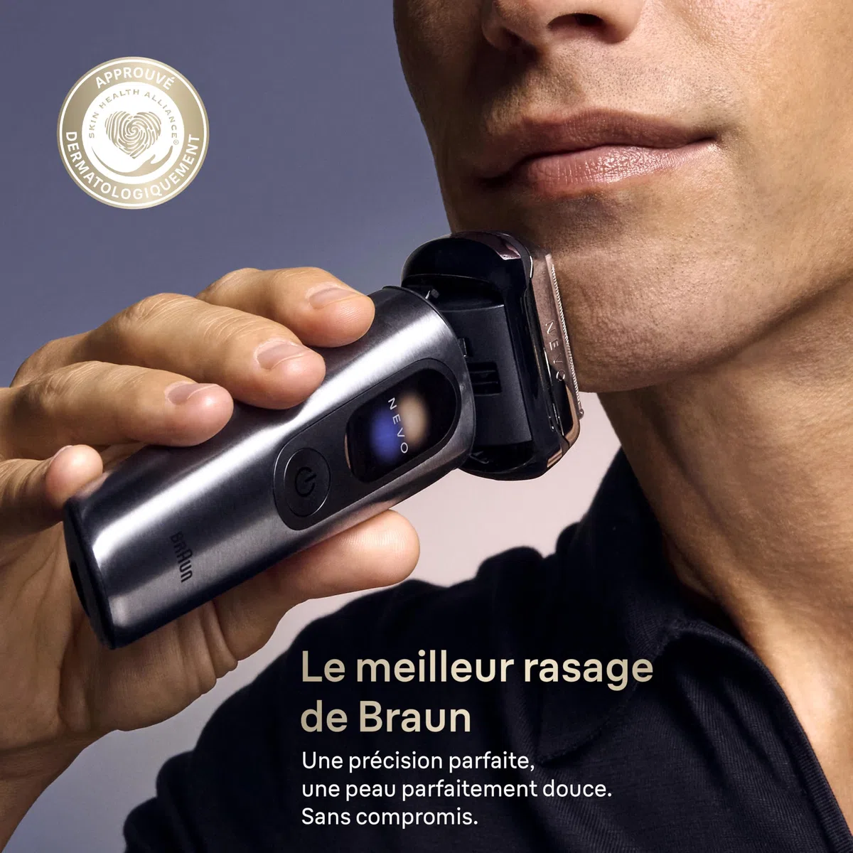 Braun Rasoir Electrique Homme NEVO11005C, Système 7-en-1, Argent