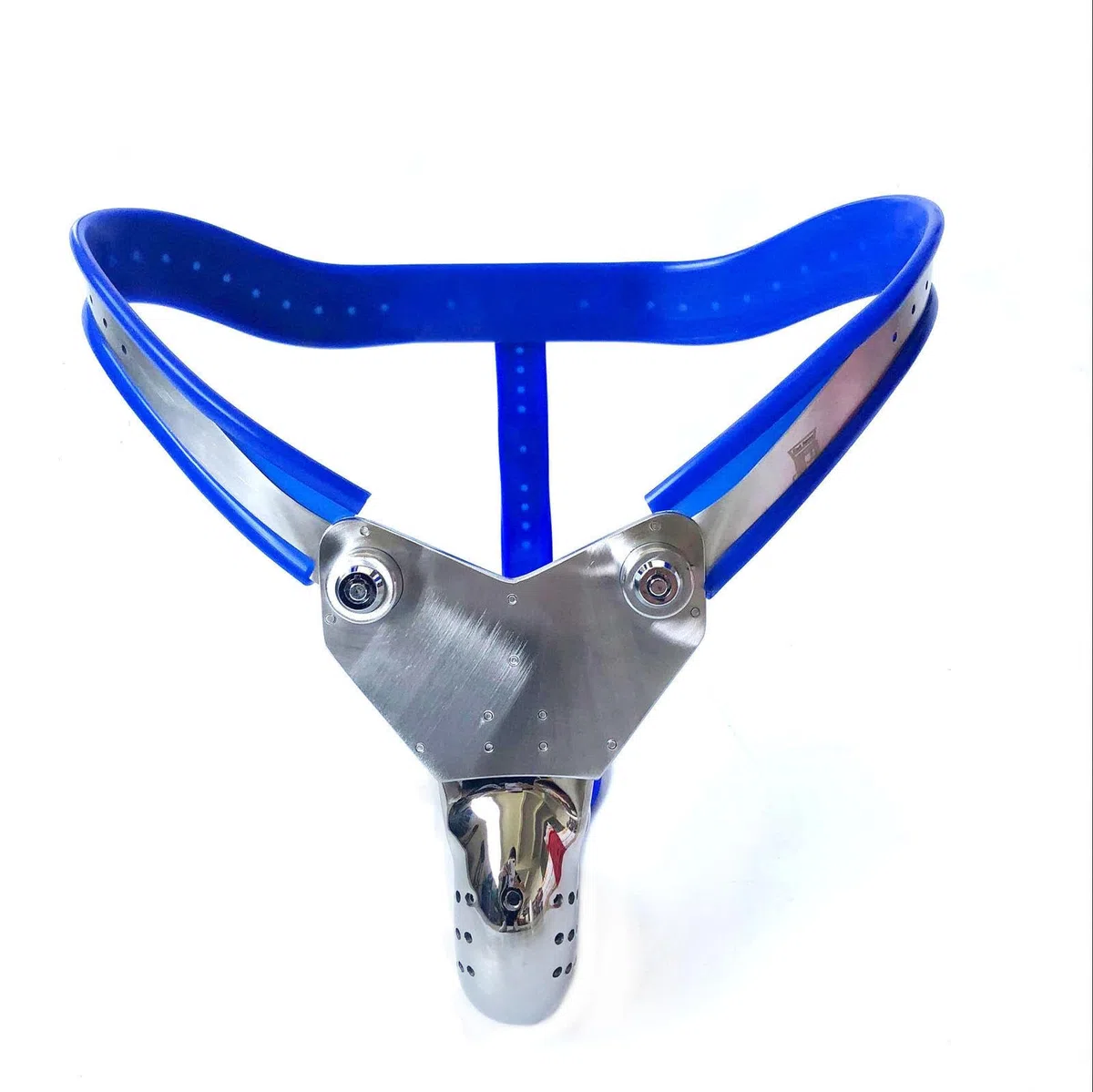Chastity Belt Men Metal Ceinture Chasteté Métal Homme De Plate Avec Serrure Cage Urètre Acier Pour À Pénis Ceintures Sissy Male Man Cceintures Inversée 96-102 cm