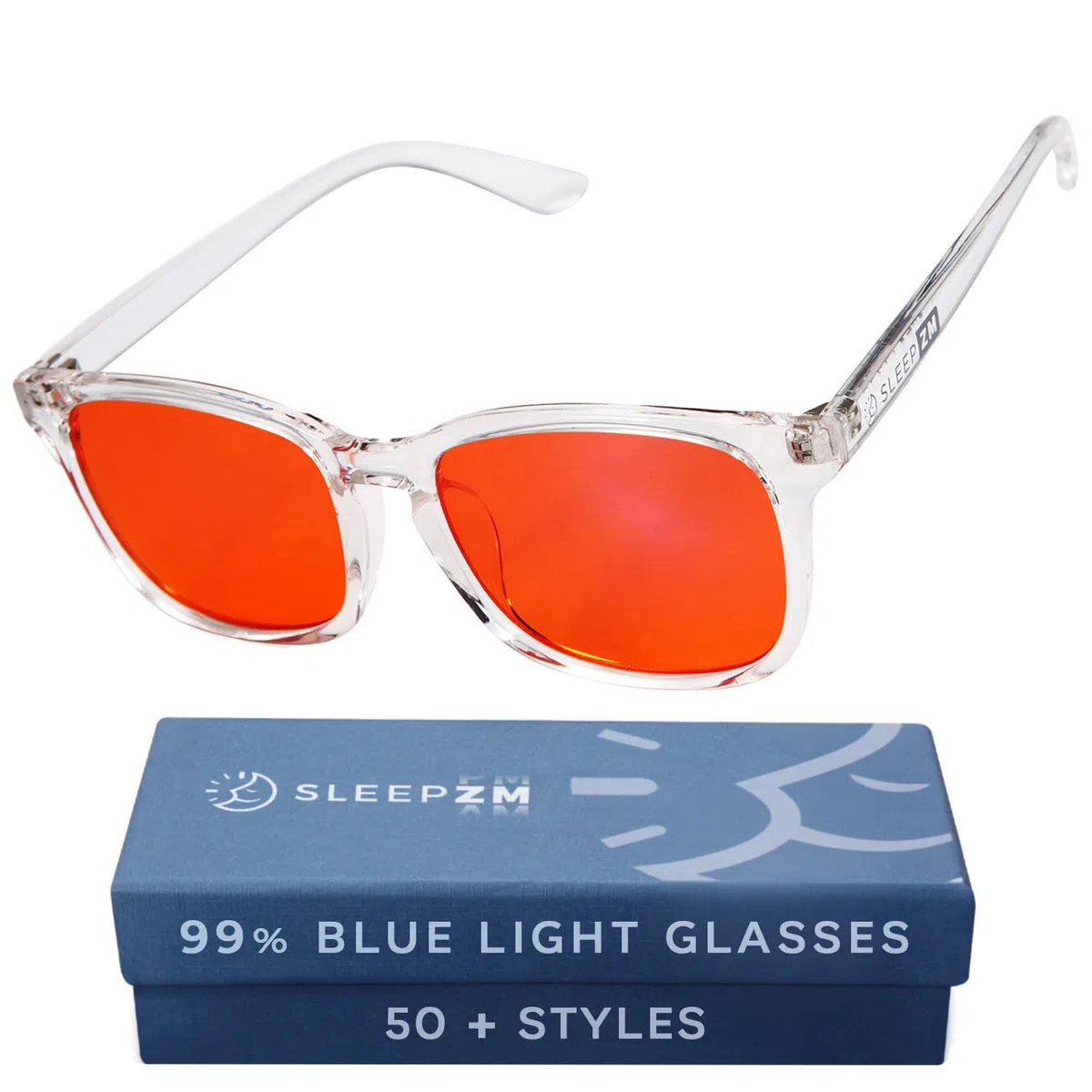 Les lunettes bloquant la lumière bleue avec monture en verre pour les joueurs d'ordinateur et d'e-sport sont livrées avec des verres orange qui bloquent 99,9 % de la lumière bleue pour vous aider à