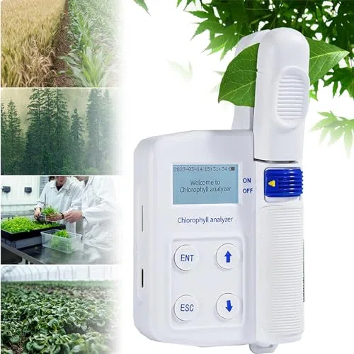 Compteur de chlorophylle portable, haute précision 0,0-99,9 SPAD, mesure rapide 0,8 s, stockage de 16 Go, pour analyse des plantes