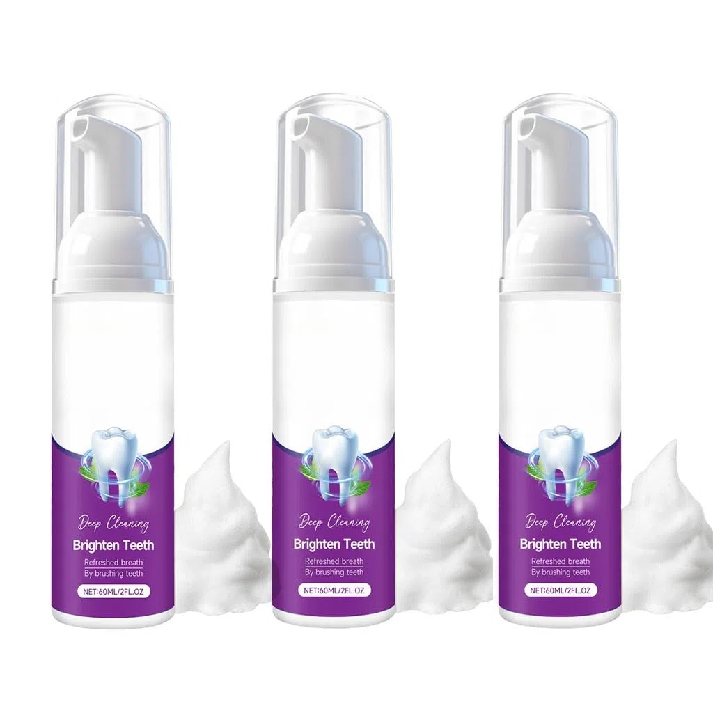 Dentifrice mousse rafraîchissant à la menthe for des dents propres et brillantes, des soins bucco-dentaires doux et une haleine fraîche longue durée for un usage quotidien(3pcs)
