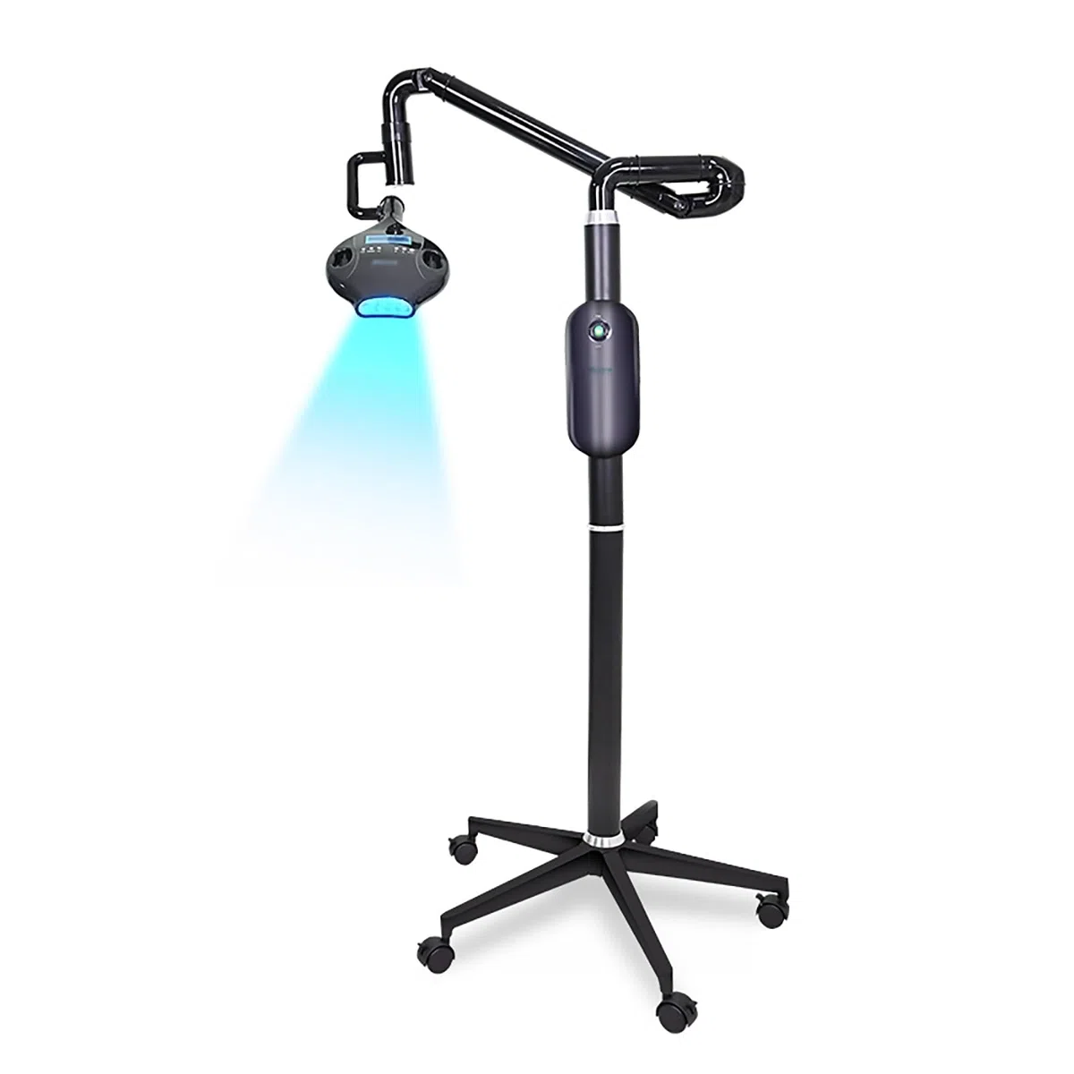Blanchiment Dentaire 3 Couleurs, Lumière Bleu/Rouge/Violet, Lampe de Blanchiment Dentaire Mobile 40 W(Black)