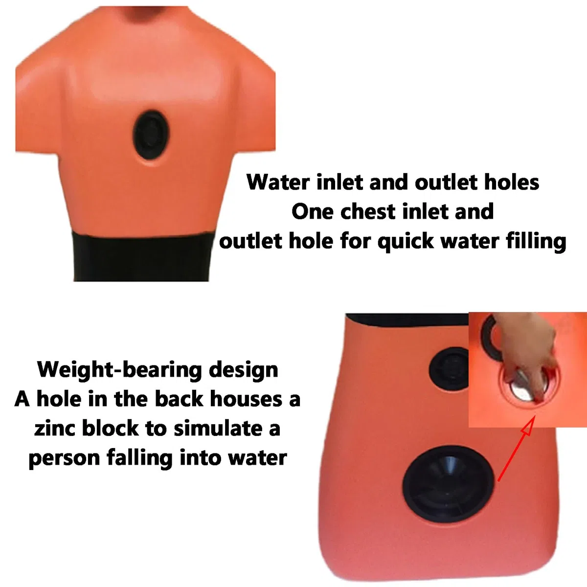 Mannequin De Formation Au Sauvetage Aquatique, Outils Pédagogiques De Prévention De La Noyade, Modèle De Formation Au Sauvetage Simulant La Noyade, Facile À Ranger(Yellow)