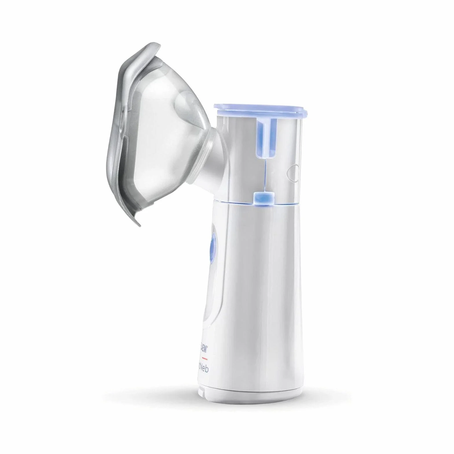 Flaem, Light Neb, Portable, Silencieux, Léger, Ergonomique et de Poche, Aérosol pour Voies Respiratoires Basses, Machine Aérosol Certifiée pour Adultes et Enfants avec Masques Soft Touch