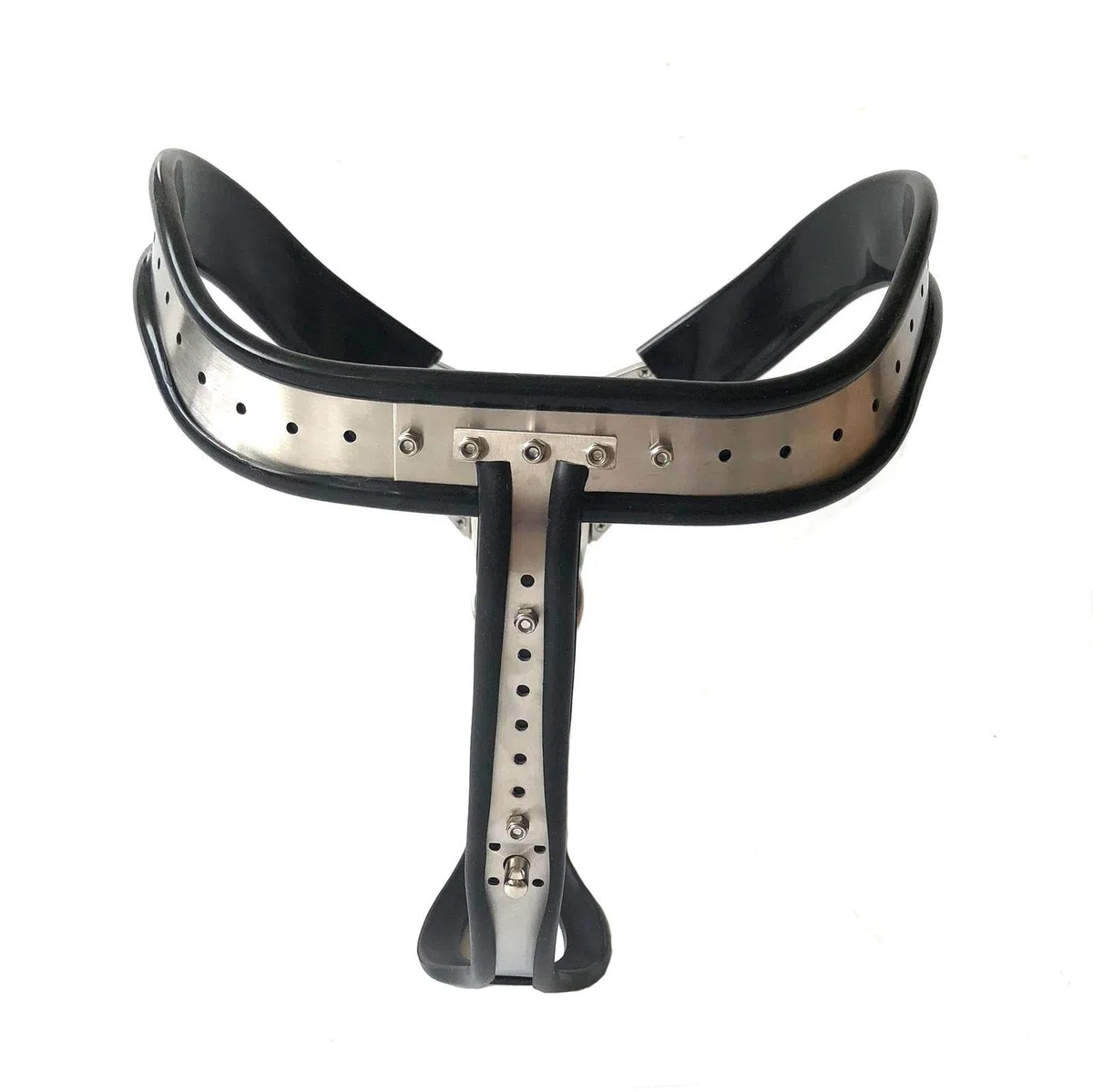 Chastity Belt Men Metal Ceinture Chasteté Métal Homme De Plate Avec Serrure Cage Urètre Acier Pour À Pénis Ceintures Sissy Male Man Cceintures Inversée 96-102 cm