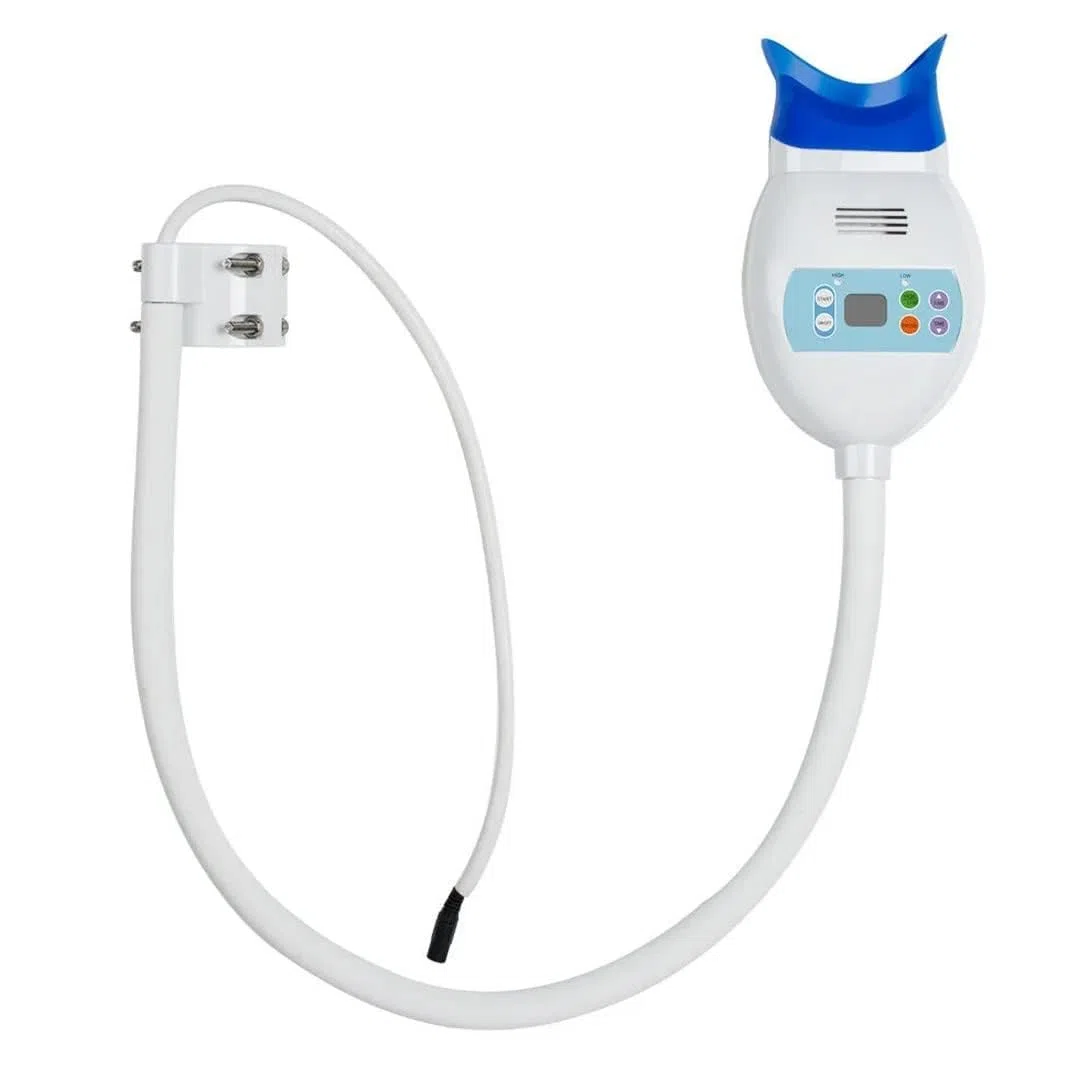 Système d'éclairage de blanchiment dentaire professionnel, support de type support de blanchiment des dents avec affichage numérique, blanc et bleu