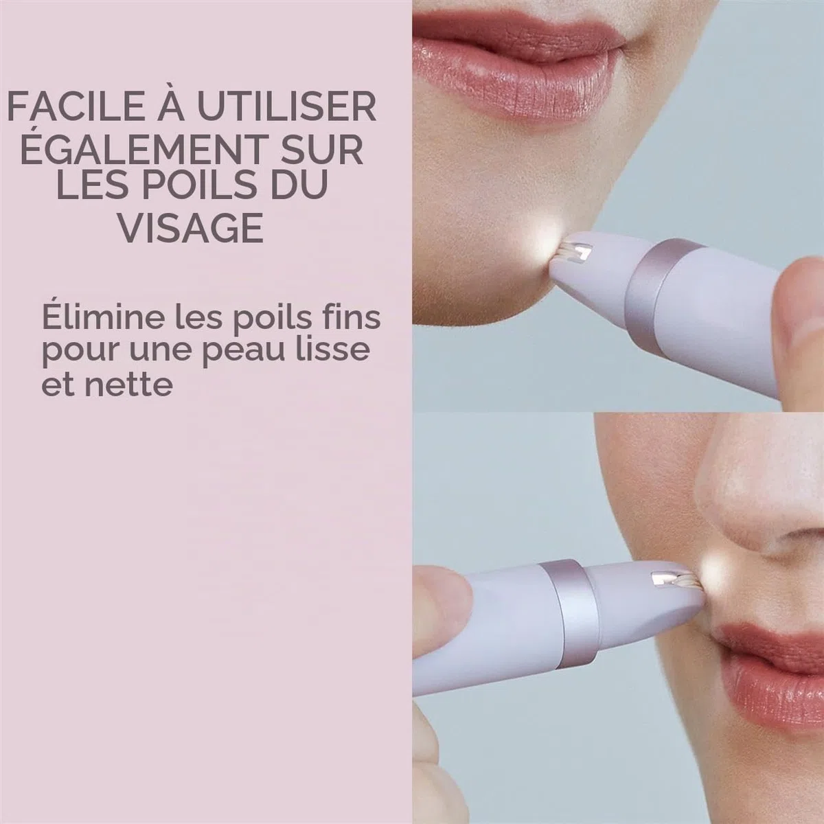 Panasonic ES-EYL9-P503 Épilateur sans Fil Sec & Humide pour Sourcils/Poils du Visage pour Femmes Épilation des Poils Courts, 3 Vitesses Réglables, Accessoires pour Pieds, Maillot, Blanc/Violet Clair