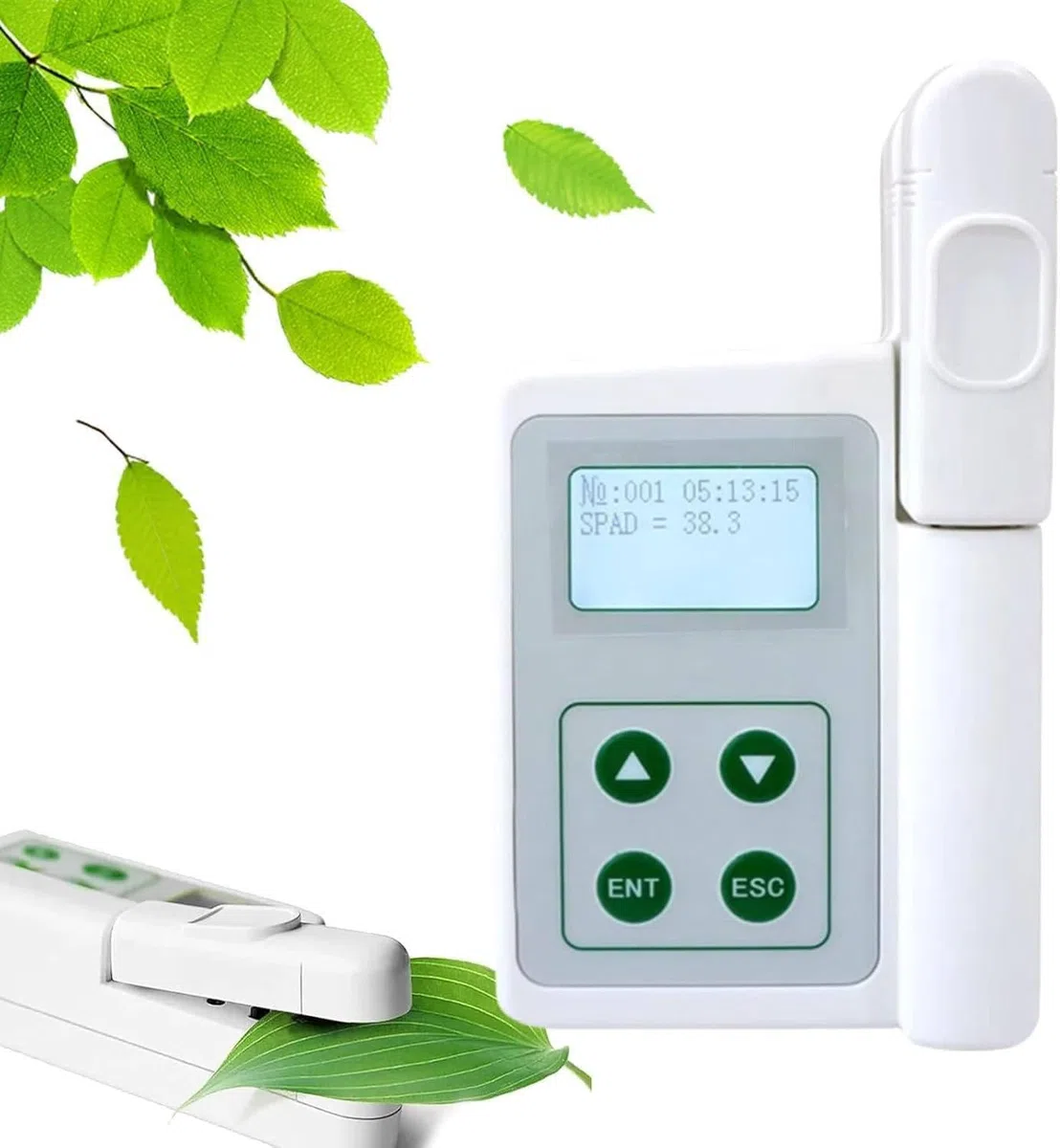 Analyseur de chlorophylle portable pour la température des feuilles et l'humidité avec USB Exportation de données Batterie 2000 mAh