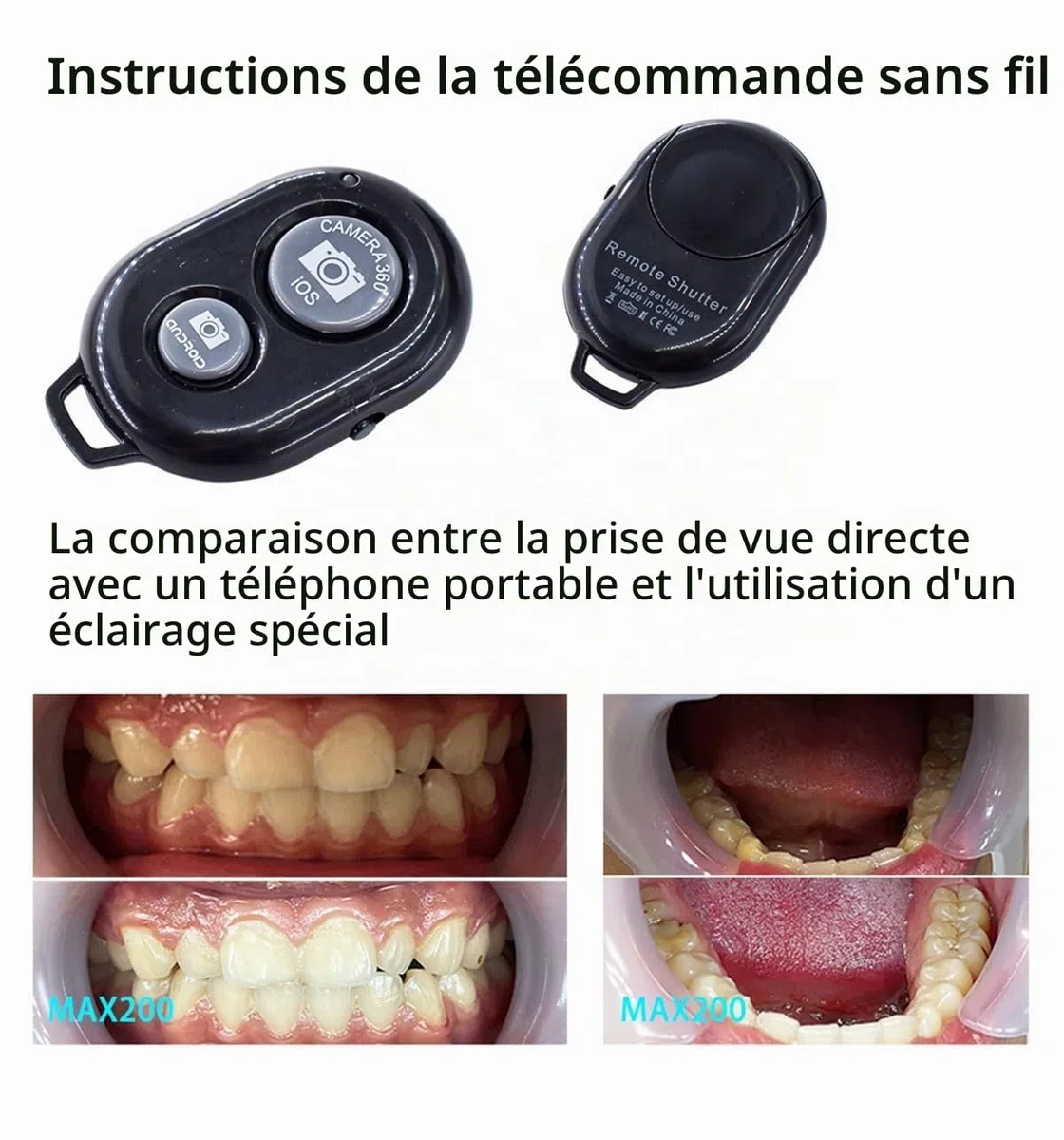 Lumière de Photographie Dentaire Intra-orale LED Lampe de Remplissage