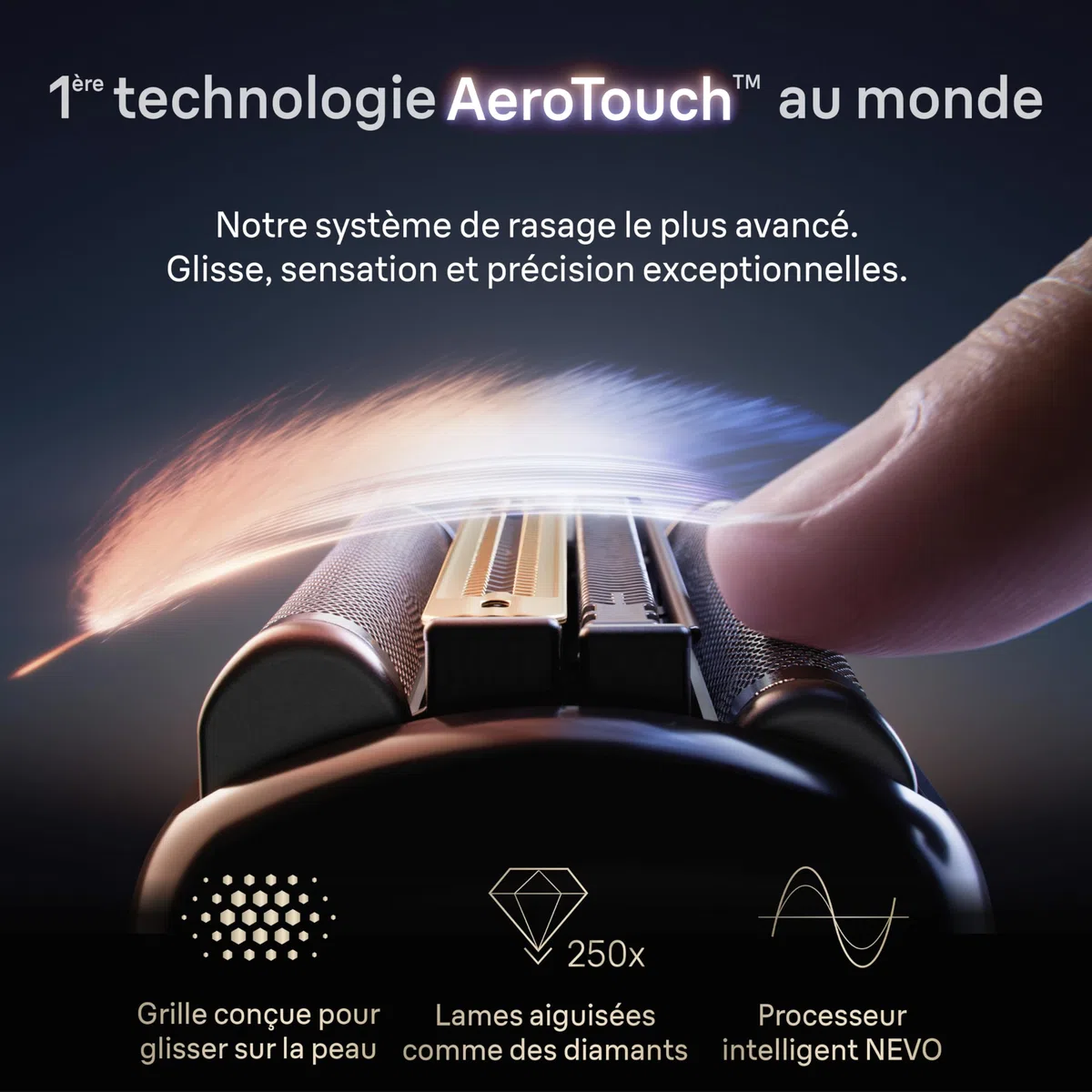 Braun Rasoir Electrique Homme NEVO11005C, Système 7-en-1, Argent