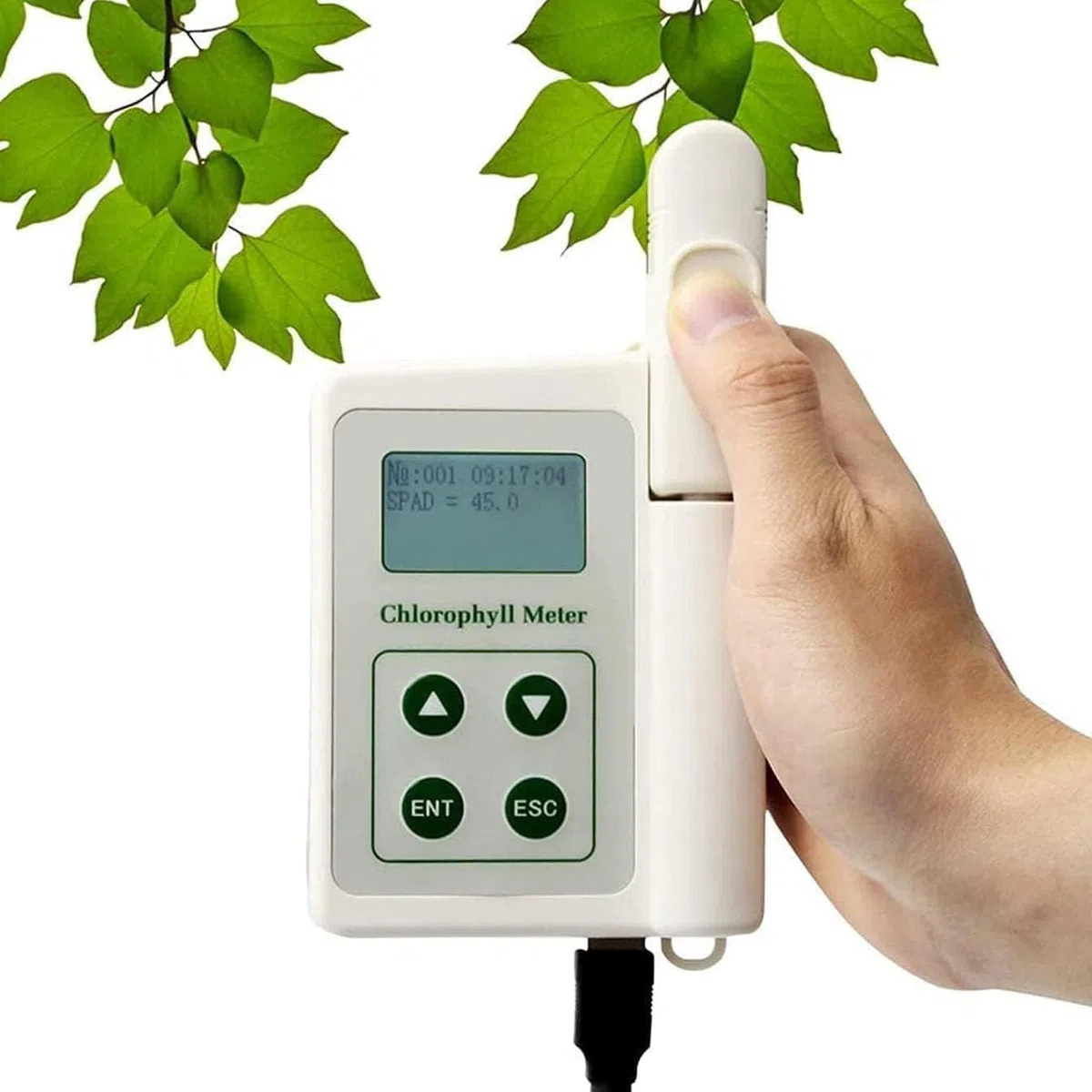 Compteur De Chlorophylle Portable, Analyseur De Verdure des Feuilles Portable, Machine De Mesure De Chlorophylle NuméRique, pour l'agriculture